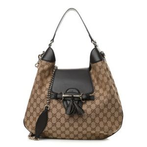 Authen Gucci Monogram Shoulder Bag Handbag